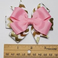 3.5" Pink Gold Chevron 