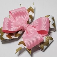 3.5" Pink Gold Chevron 