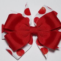 3.5" Red Glitter Polka Dot 