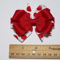 3.5" Red Glitter Polka Dot 