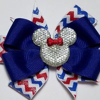 3.5" Patriotic Glitter