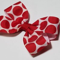 3" Red Polka Dot 