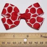 3" Red Polka Dot 