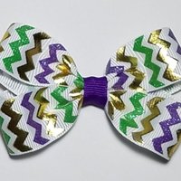 3" Mardi Gras Chevron
