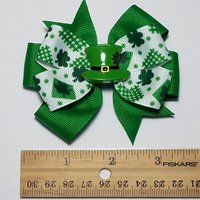 3.5" St. Patrick Shamrock Hair Bow