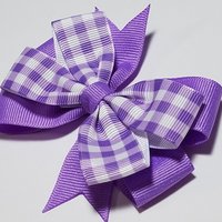 3.5" Purple Gingham 