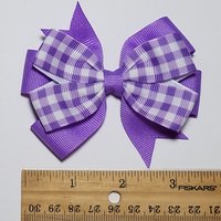 3.5" Purple Gingham 