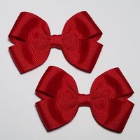 3" Bowtie Style Pigtail Bow Set