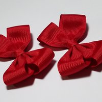 3" Bowtie Style Pigtail Bow Set