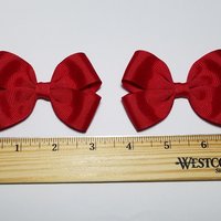 3" Bowtie Style Pigtail Bow Set