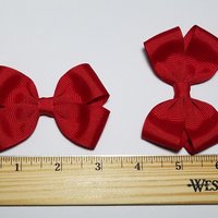 3" Bowtie Style Pigtail Bow Set