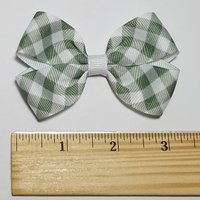 3" Green Gingham 