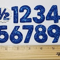 Blue Glitter Birthday Number