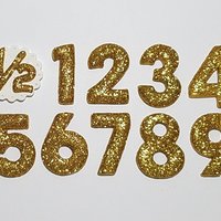 Gold Glitter Birthday Number