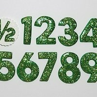 Green Glitter Birthday Number