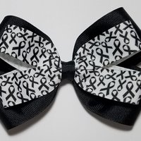 5" Black Awareness Ribbon 