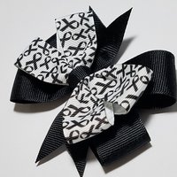 3.5" Black Awareness Ribbon 