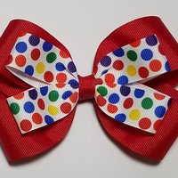 5" Rainbow Polka Dot 