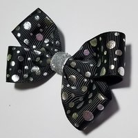 3" Black Foil Polka Dot 