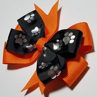 3.5" Metallic Silver Paw Print 