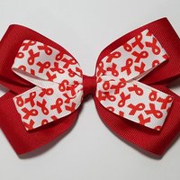 5" Red Awareness Ribbon 