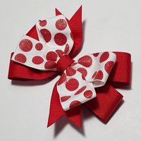 3.5" Red Glitter Polka Dot 