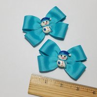3" Snowman Pigtail Set