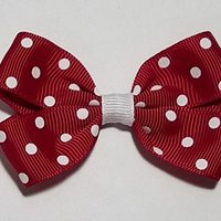 3" Cranberry Red Polka Dot 