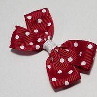 3" Cranberry Red Polka Dot 