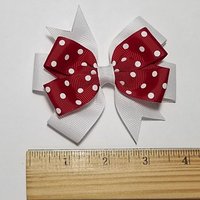 3.5" Cranberry Red Polka Dot