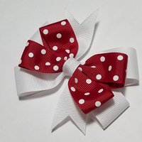 3.5" Cranberry Red Polka Dot