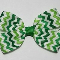 3" Green Chevron Stripe 