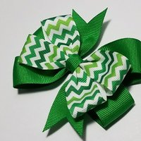 3.5" Green Chevron Stripe 