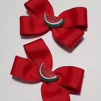 3" Watermelon Pigtails
