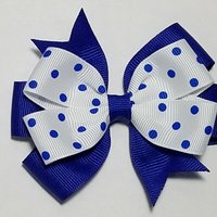 3.5" Royal Blue Polka Dot 