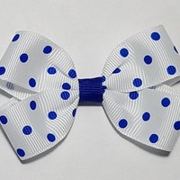 3" Royal Blue Polka Dot 