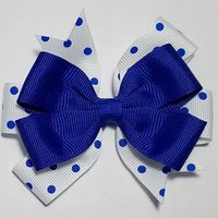 3.5" Royal Blue Polka Dot 