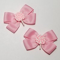 3" Pink Lollipop Pigtail Set 