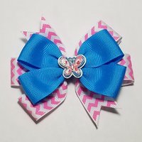 3.5" Butterfly Pink Blue Glitter 