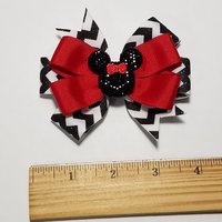 3.5" Red Black Glitter