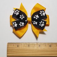 3.5" Black White Paw Print 