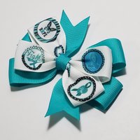 3.5" Ovarian Cancer Teal 