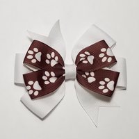3.5" Maroon White Paw Print