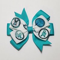 3.5" Ovarian Cancer Teal 