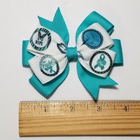 3.5" Ovarian Cancer Teal 