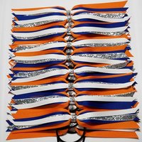 17 Orange Dark Royal White Silver Glitter