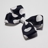 3" Black White Polka Dot 