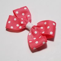 3" Watermelon Pink Polka Dot