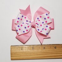 3.5" Pink Purple Polka Dot 