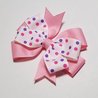3.5" Pink Purple Polka Dot 